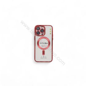 Newface iPhone 14 Pro Max Kross Magsafe Red Silikon Telefon Kılıfı