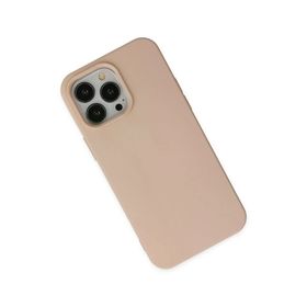 Newface iPhone 14 Pro Max Nano içi Kadife Silikon - Pudra Kılıf
