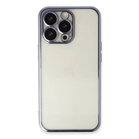 Newface iPhone 14 Pro Max Razer Lensli Silikon - Mor Kılıf