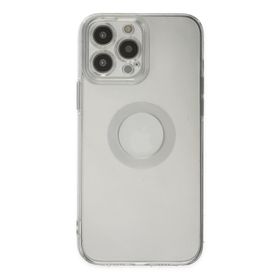 Newface iPhone 14 Pro Max Santa Lens Silikon Şeffaf Cep Telefonu Kılıfı