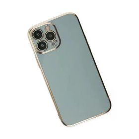 Newface iPhone 14 Pro Max Volet Silikon Açık Yeşil Cep Telefonu Kılıfı