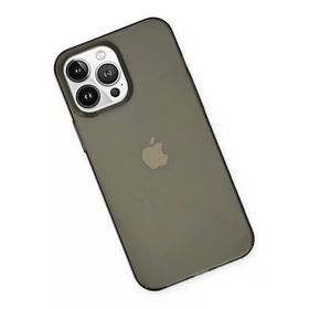Newface iPhone 14 Pro Pc Sert Şeffaf Kapak Siyah Kılıf