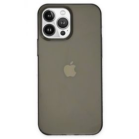 Newface iPhone 14 Pro Pc Sert Şeffaf Kapak Siyah Kılıf