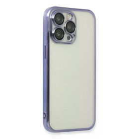 Newface iPhone 14 Pro Razer Lensli Silikon Mor Kılıf