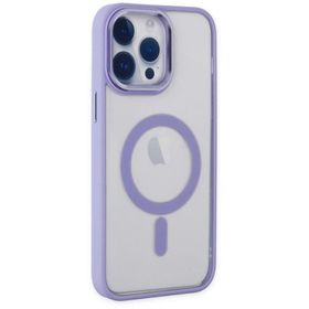 Newface iPhone 14 Pro Room Magneticsafe Silikon Lila Kılıf