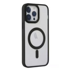 Newface iPhone 14 Pro Room Magneticsafe Silikon Siyah Cep Telefonu Kılıfı