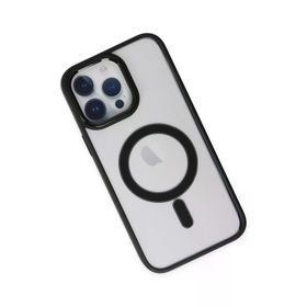 Newface iPhone 14 Pro Room Magneticsafe Silikon Siyah Cep Telefonu Kılıfı