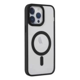 Newface iPhone 14 Pro Room Magneticsafe Silikon Siyah Cep Telefonu Kılıfı