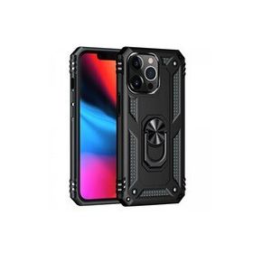 Newface iPhone 14 Pro Sofya Yüzüklü Silikon Kapak Siyah Kılıf
