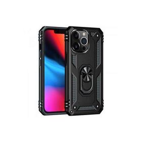 Newface iPhone 14 Pro Sofya Yüzüklü Silikon Kapak Siyah Kılıf