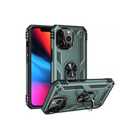 Newface iPhone 14 Pro Sofya Yüzüklü Silikon Kapak Yeşil Kılıf