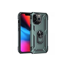 Newface iPhone 14 Pro Sofya Yüzüklü Silikon Kapak Yeşil Kılıf