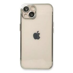 Newface iPhone 14 Razer Lensli Silikon Gümüş Kılıf