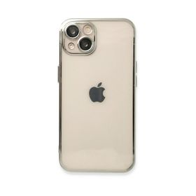 Newface iPhone 14 Razer Lensli Silikon Gümüş Kılıf
