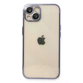 Newface iPhone 14 Razer Lensli Silikon Mor Kılıf