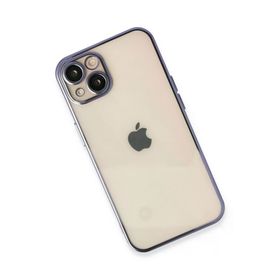 Newface iPhone 14 Razer Lensli Silikon Mor Kılıf