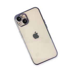 Newface iPhone 14 Razer Lensli Silikon Mor Kılıf
