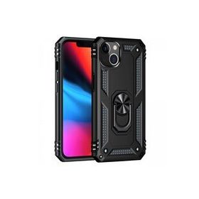 Newface iPhone 14 Sofya Yüzüklü Silikon Kapak Siyah Kılıf
