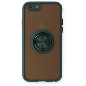 Newface İphone 6 Montreal Yüzüklü Silikon Kapak Yeşil Cep Telefonu Kılıfı