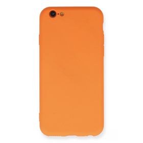Newface iPhone 6 Nano içi Kadife Silikon - Turuncu Kılıf