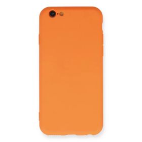 Newface iPhone 6 Nano içi Kadife Silikon - Turuncu Kılıf