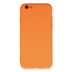 Newface iPhone 6 Nano içi Kadife Silikon - Turuncu Kılıf