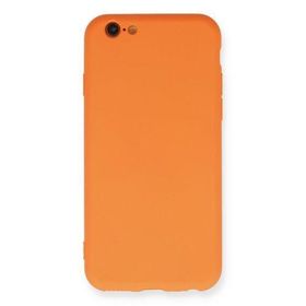 Newface iPhone 6 Nano içi Kadife Silikon - Turuncu Kılıf