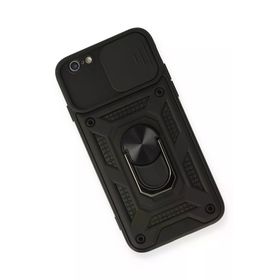 Newface iPhone 6 Pars Lens Yüzüklü Silikon Siyah Cep Telefonu Kılıfı