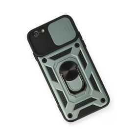 Newface iPhone 6 Pars Lens Yüzüklü Silikon Yeşil Cep Telefonu Kılıfı