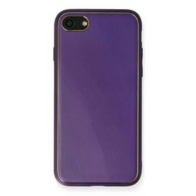 Newface iPhone 7 Coco Deri Silikon Kapak Mor Kılıf