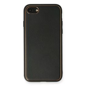Newface iPhone 7 Coco Deri Silikon Kapak Siyah Kılıf