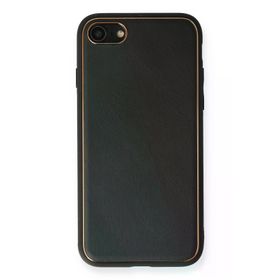 Newface iPhone 7 Coco Deri Silikon Kapak Siyah Kılıf