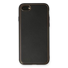 Newface iPhone 7 Coco Deri Silikon Kapak Siyah Kılıf