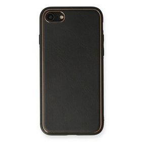 Newface iPhone 7 Coco Deri Silikon Kapak Siyah Kılıf