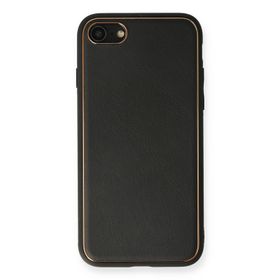 Newface iPhone 7 Coco Deri Silikon Kapak Siyah Kılıf