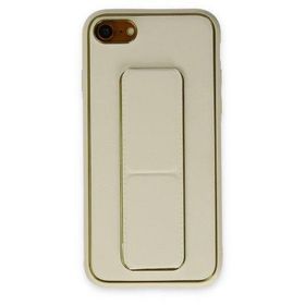 Newface iPhone 7 Coco Deri Standlı Kapak Beyaz Kılıf