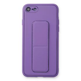 Newface iPhone 7 Coco Deri Standlı Kapak Koyu Lila Kılıf