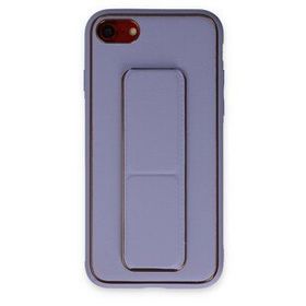 Newface iPhone 7 Coco Deri Standlı Kapak Lila Kılıf
