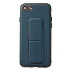 Newface iPhone 7 Coco Deri Standlı Kapak Mavi Kılıf