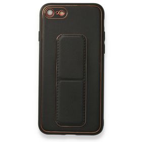 Newface iPhone 7 Coco Deri Standlı Kapak Siyah Kılıf