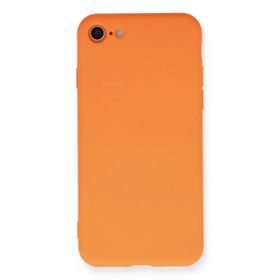 Newface iPhone 7 Nano içi Kadife Silikon - Turuncu Kılıf