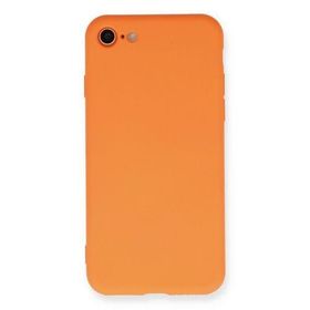 Newface iPhone 7 Nano içi Kadife Silikon - Turuncu Kılıf