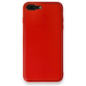 Newface iPhone 7 Plus Coco Deri Silikon Kapak Kırmızı Kılıf