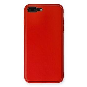 Newface iPhone 7 Plus Coco Deri Silikon Kapak Kırmızı Kılıf