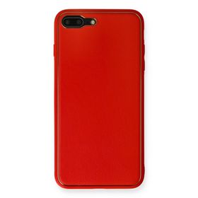 Newface iPhone 7 Plus Coco Deri Silikon Kapak Kırmızı Kılıf