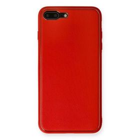 Newface iPhone 7 Plus Coco Deri Silikon Kapak Kırmızı Kılıf