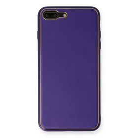 Newface iPhone 7 Plus Coco Deri Silikon Kapak Mor Kılıf