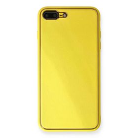 Newface iPhone 7 Plus Coco Deri Silikon Kapak Sarı Kılıf