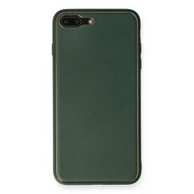 Newface iPhone 7 Plus Coco Deri Silikon Kapak Yeşil Kılıf