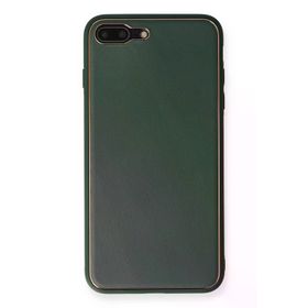 Newface iPhone 7 Plus Coco Deri Silikon Kapak Yeşil Kılıf